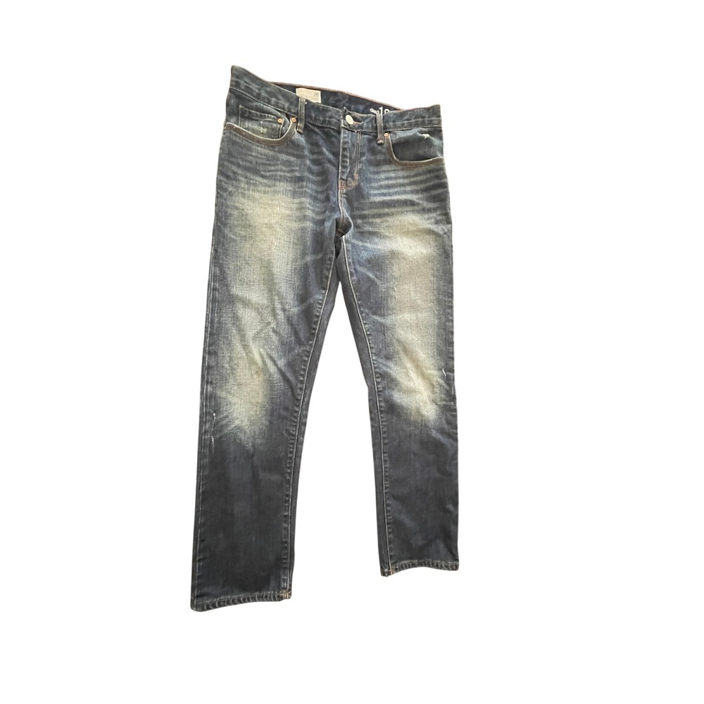 Gap 1969 Sexy Boyfriend Jeans 26 Dark Wash Whiskered Denim 928922-00
